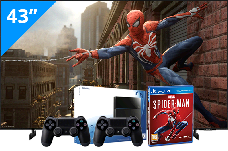 Samsung 43 inch TV + PS4 Spiderman Samsung 43 inch TV + PS4 Spiderman